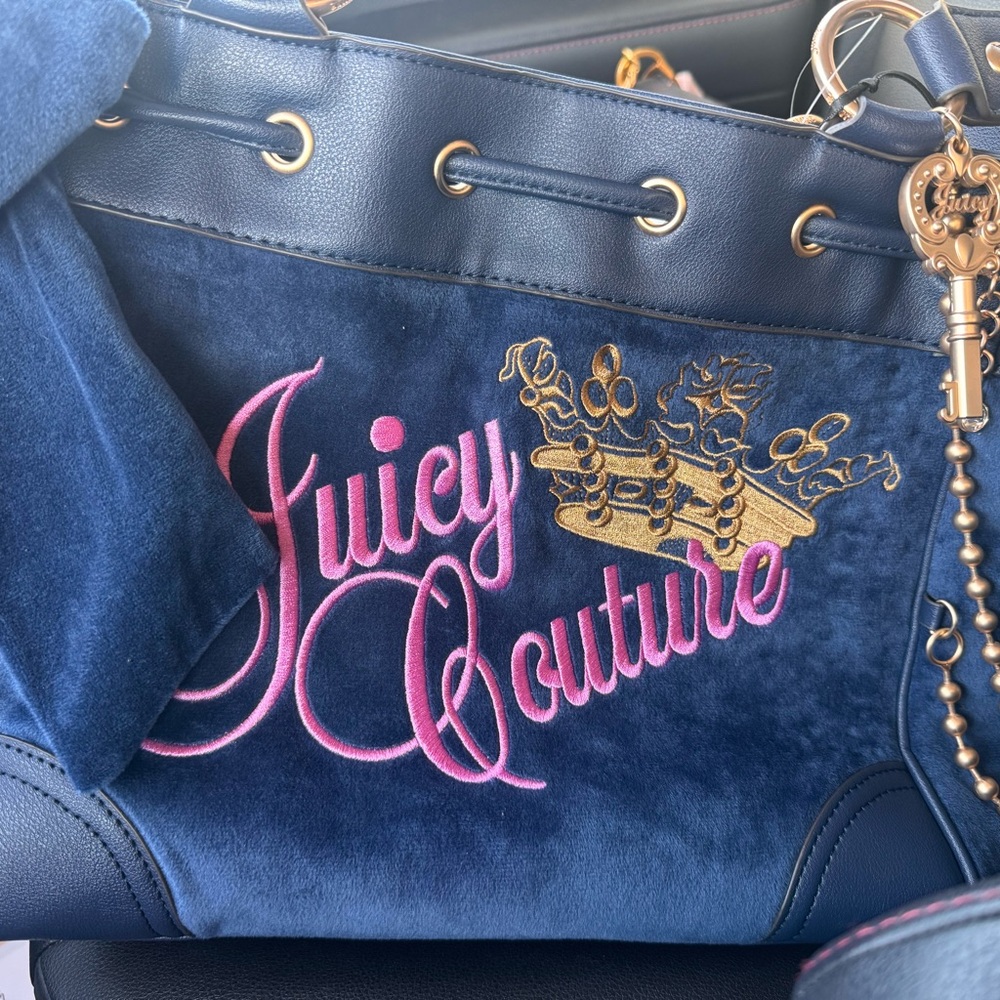 Juicy Couture  The Key To Juicy Tote Color: Regal Blue DayDreamer